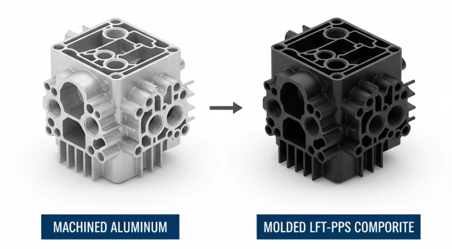 Com LFT-PPS va substituir l'alumini mecanitzat en una carcassa del sensor d'a...